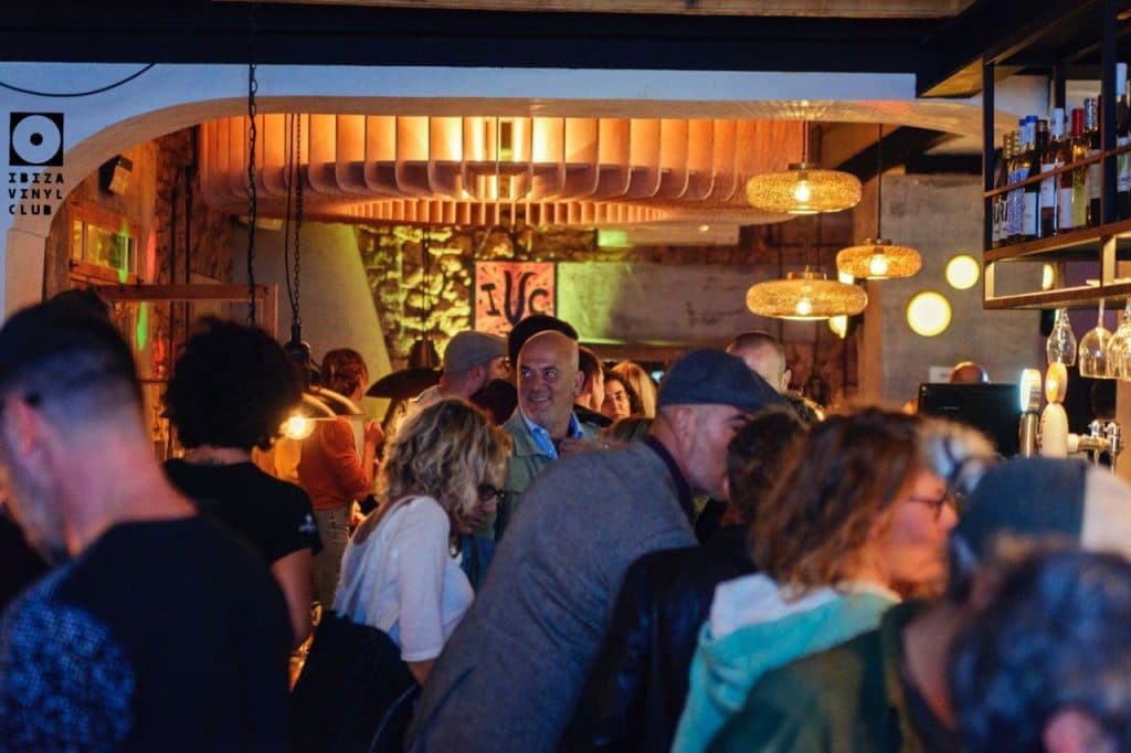 Vinyl club night in Ibiza